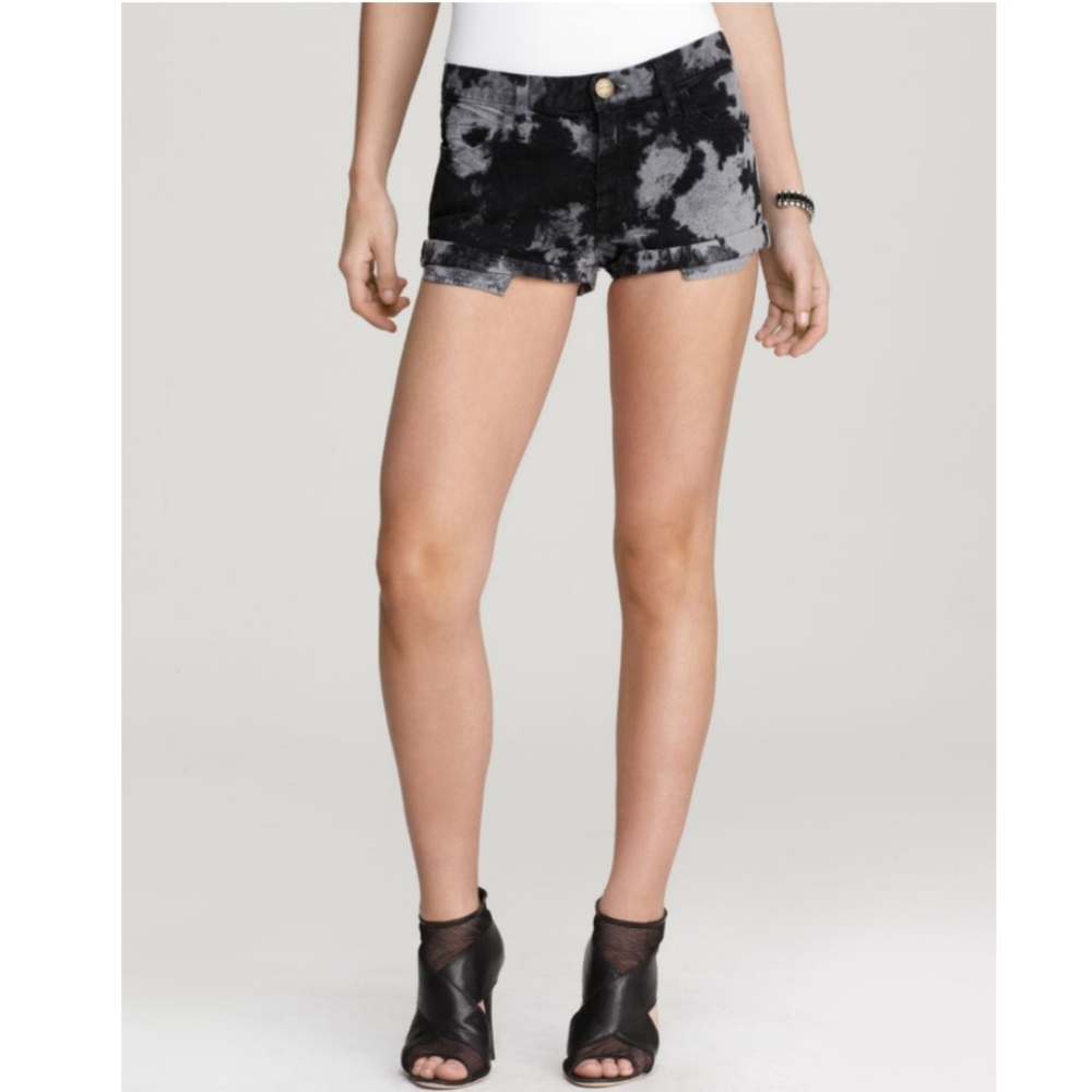 Current/Elliott Python Black Frayed Short Denim 26 - image 2